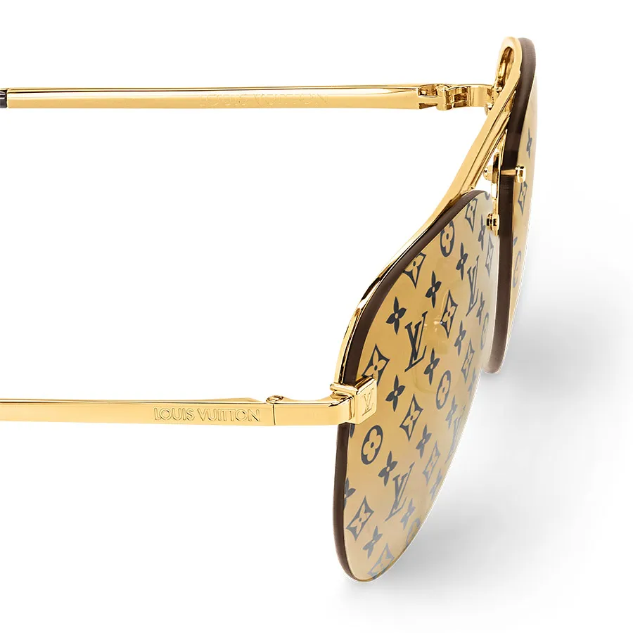 Alternative view of Kính Louis Vuitton LV Clockwise Sunglasses Monogram 'Gold' Z1020E