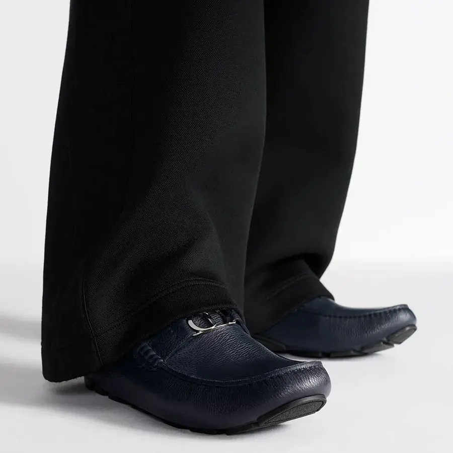 Giày Dior Odeon CD Icon Pebble Leather Loafers 'Navy' 141009387 - Ảnh 5
