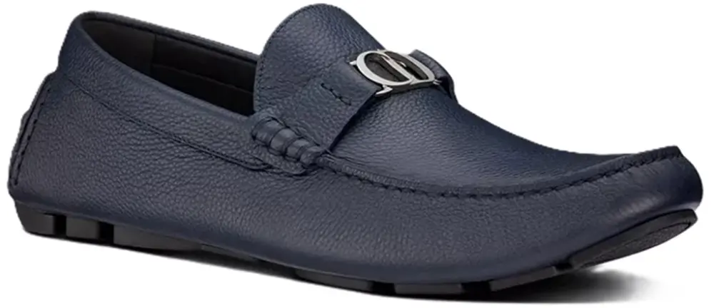 Giày Dior Odeon CD Icon Pebble Leather Loafers 'Navy' 141009387