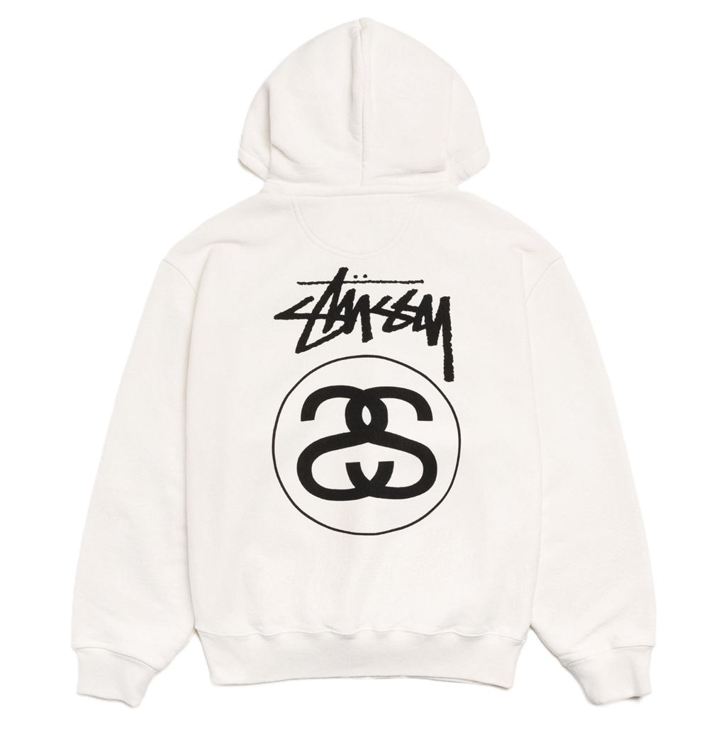 Alternative view of Áo Stussy Stock Link Hoodie 'White'