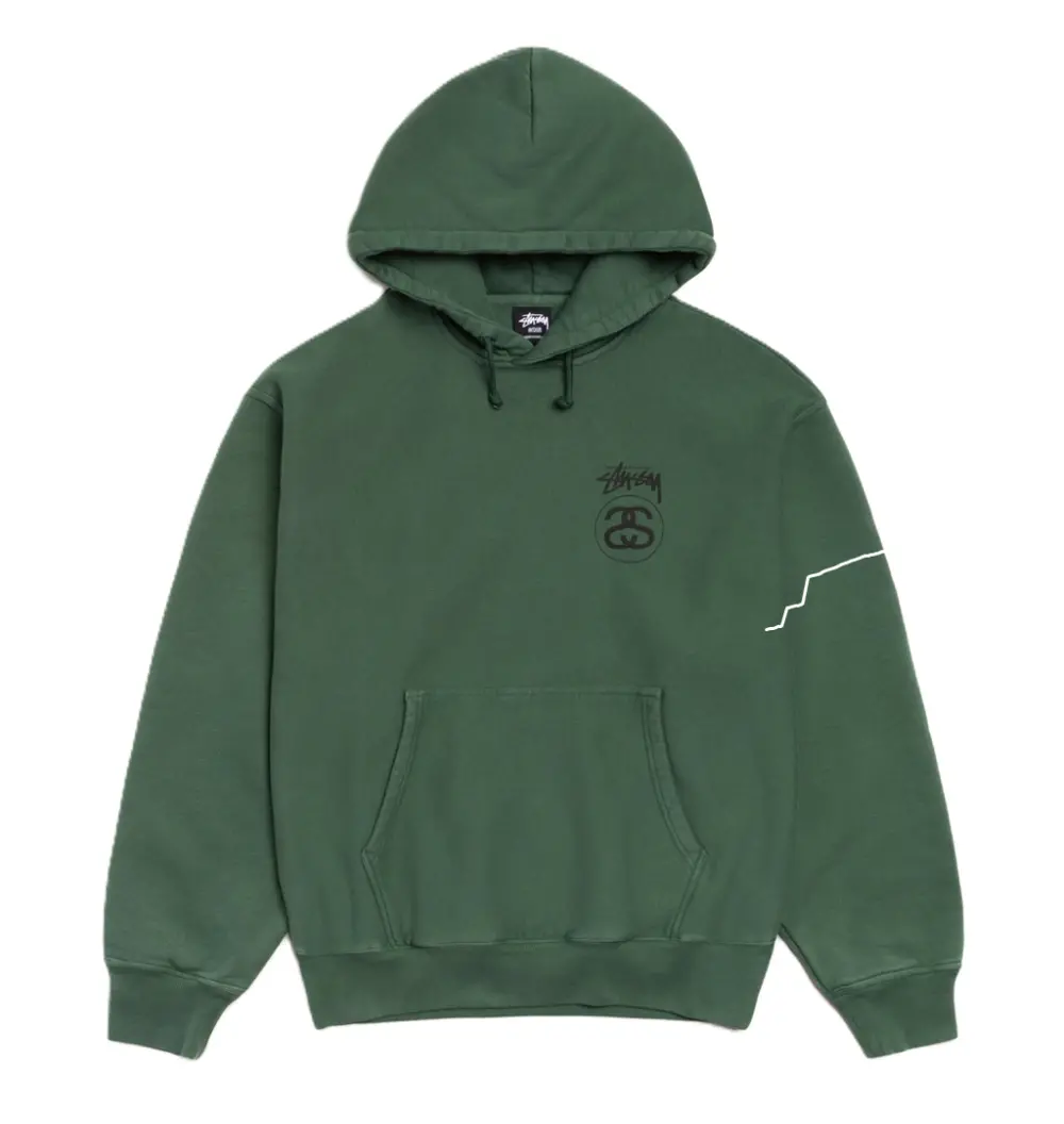 Áo Stussy Stock Link Hoodie 'Green'