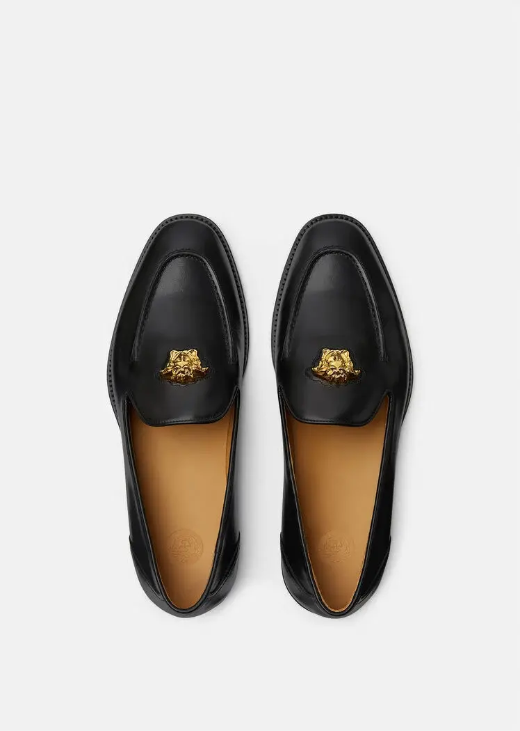 Giày Versace La Medusa Loafers 'Black' 1003794-1A00693-1B00V - Ảnh 3