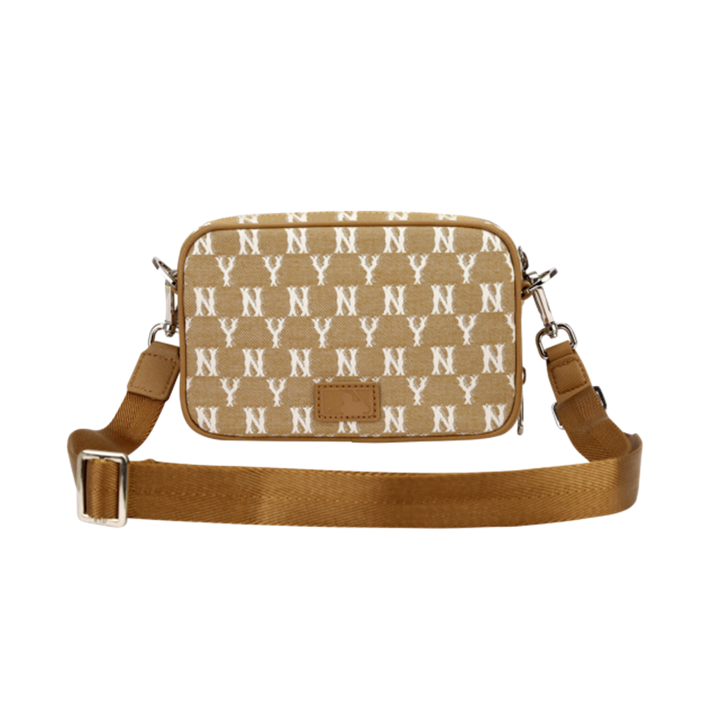 Túi MLB Jacquard Monogram Mini Cross Bag New York Yankees 32BGDM111-50B - Ảnh 3