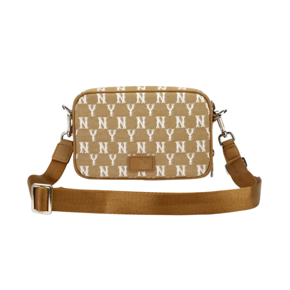 Túi MLB Jacquard Monogram Mini Cross Bag New York Yankees 32BGDM111-50B - Ảnh 3