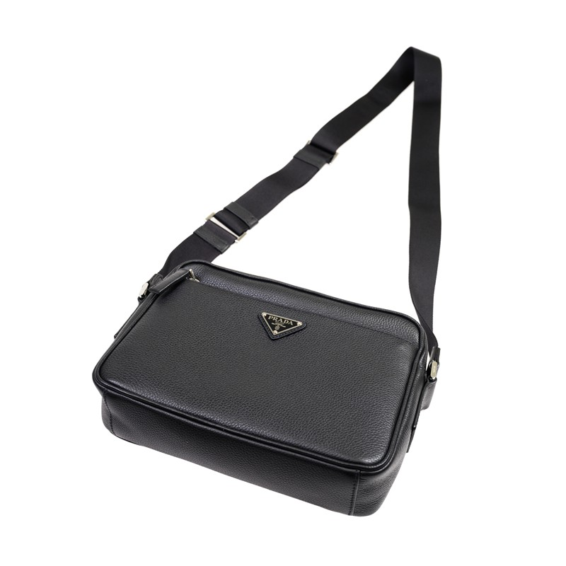 Alternative view of Túi Prada Triangle Logo Lychee Cowhide 'Black' 2VH094