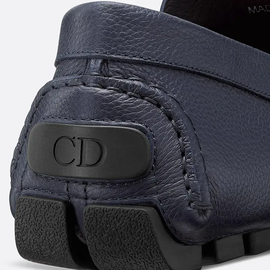 Giày Dior Odeon CD Icon Pebble Leather Loafers 'Navy' 141009387 - Ảnh 2