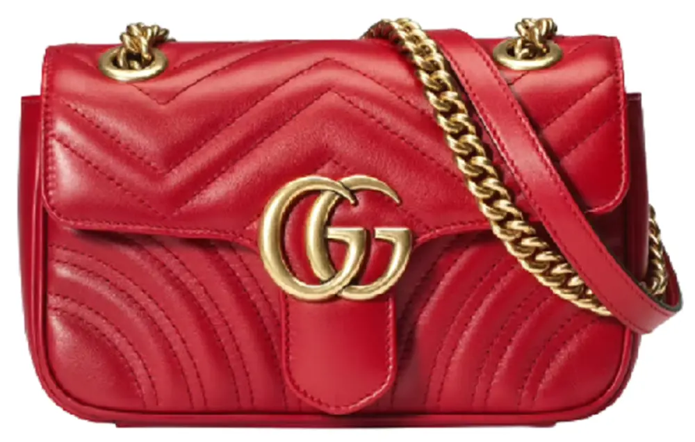 Túi Gucci Marmont Matelassé Mini Bag 'Red' 446744-DTDIT-6433