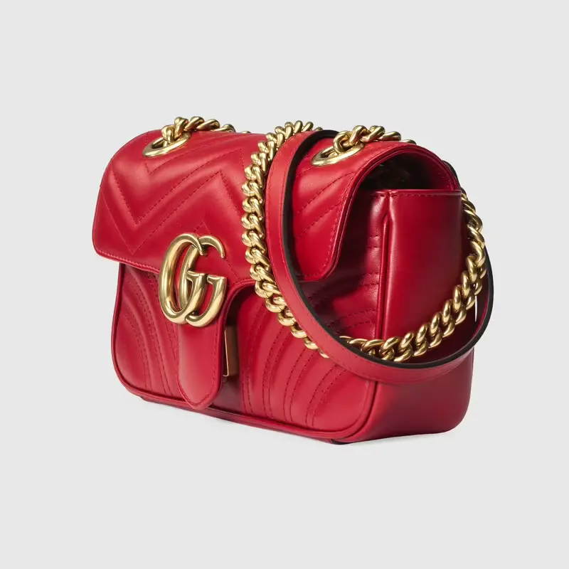 Túi Gucci Marmont Matelassé Mini Bag 'Red' 446744-DTDIT-6433 - Ảnh 4