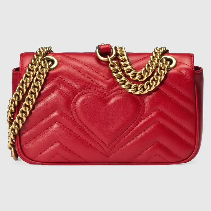 Túi Gucci Marmont Matelassé Mini Bag 'Red' 446744-DTDIT-6433 - Ảnh 6
