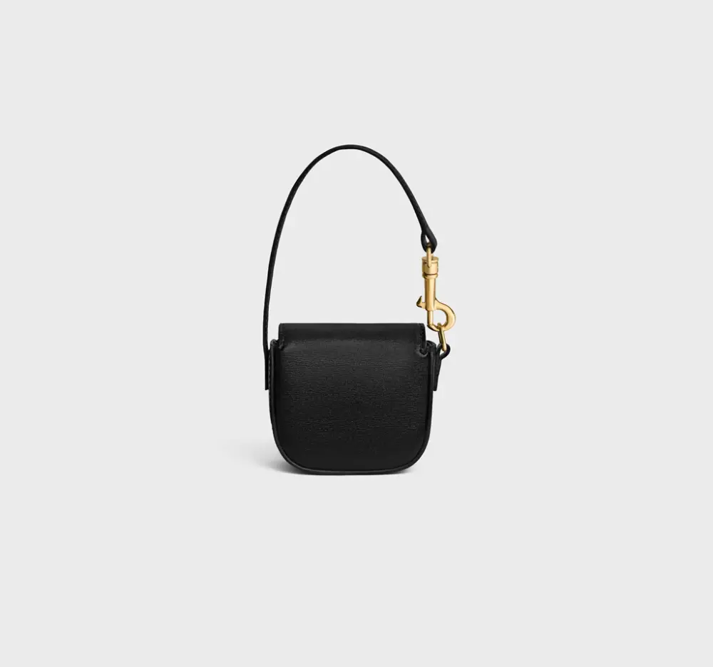 Túi Celine Micro Claude Shiny Calfskin 'Black' 49J813GUD-38NO - Ảnh 3