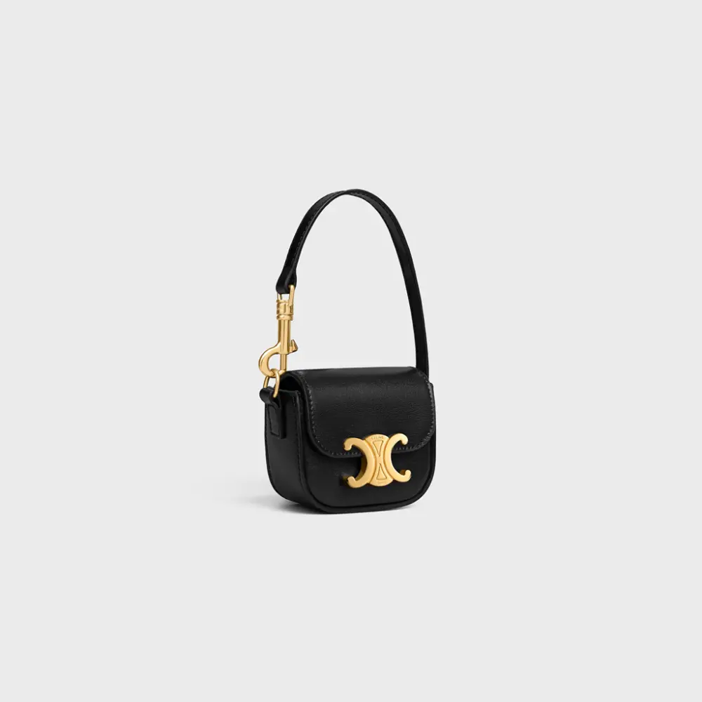 Túi Celine Micro Claude Shiny Calfskin 'Black' 49J813GUD-38NO - Ảnh 4