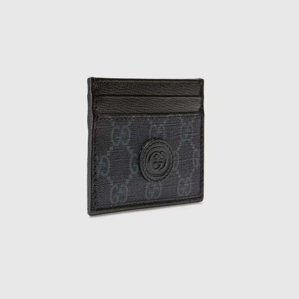 Ví Gucci Card Case Interlocking G ‘Black’ 673002-92TCN-1000 - Ảnh 3
