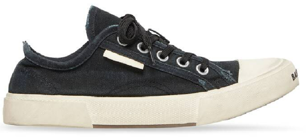 Giày Balenciaga Paris Low Top Trainers 'Black White' 688754W3RC21090