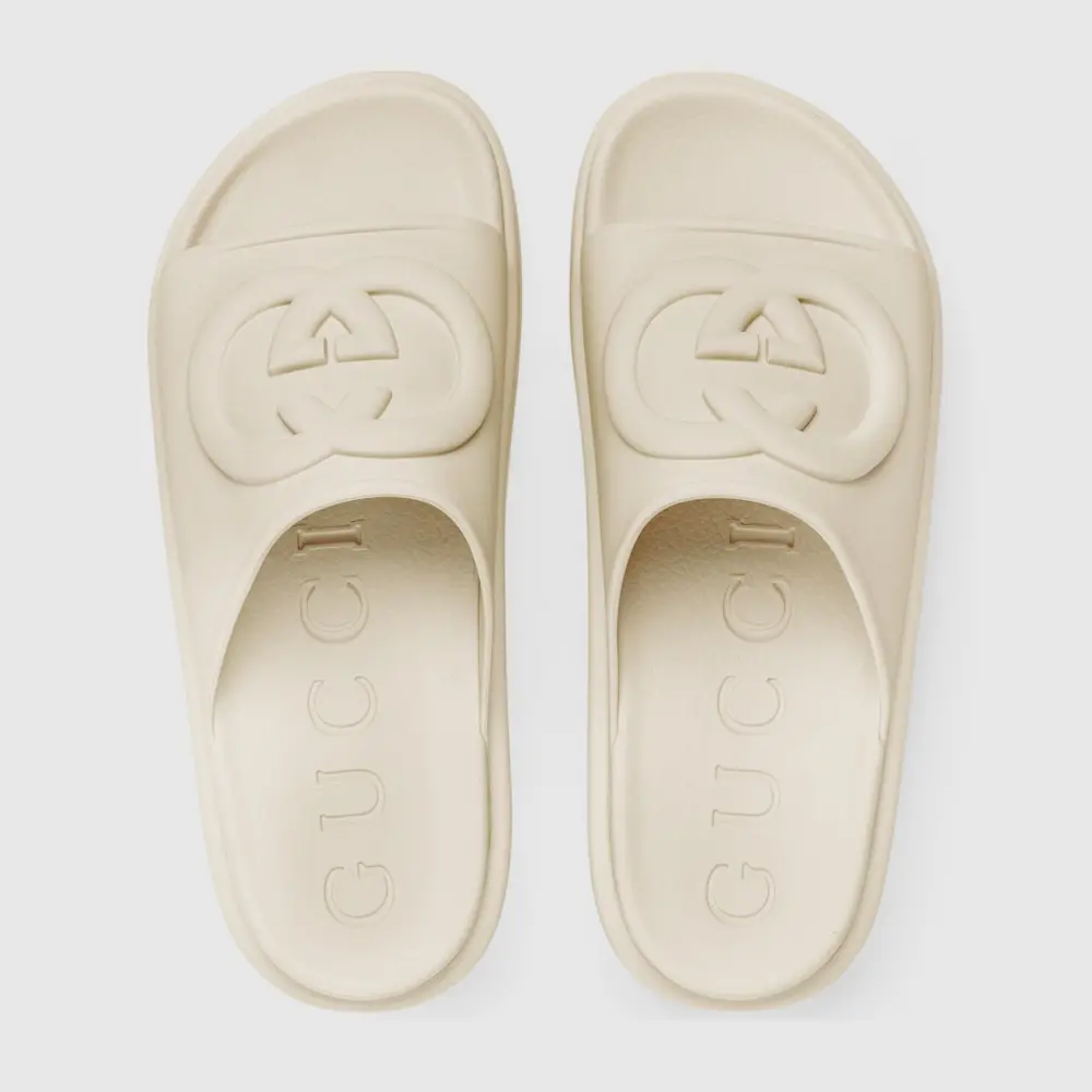 Dép Gucci Lide Sandal With Interlocking G 'White' 692845-JF000-9110 - Ảnh 4