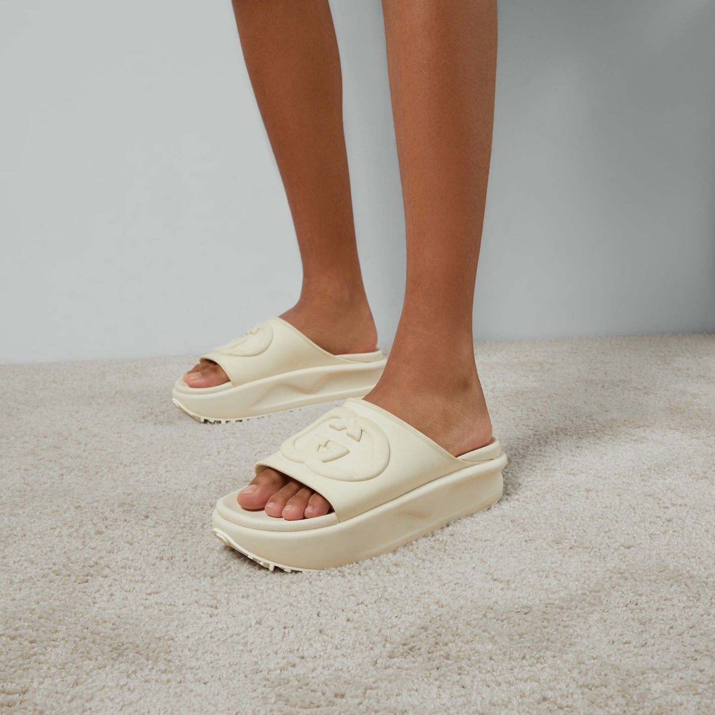 Dép Gucci Lide Sandal With Interlocking G 'White' 692845-JF000-9110 - Ảnh 3