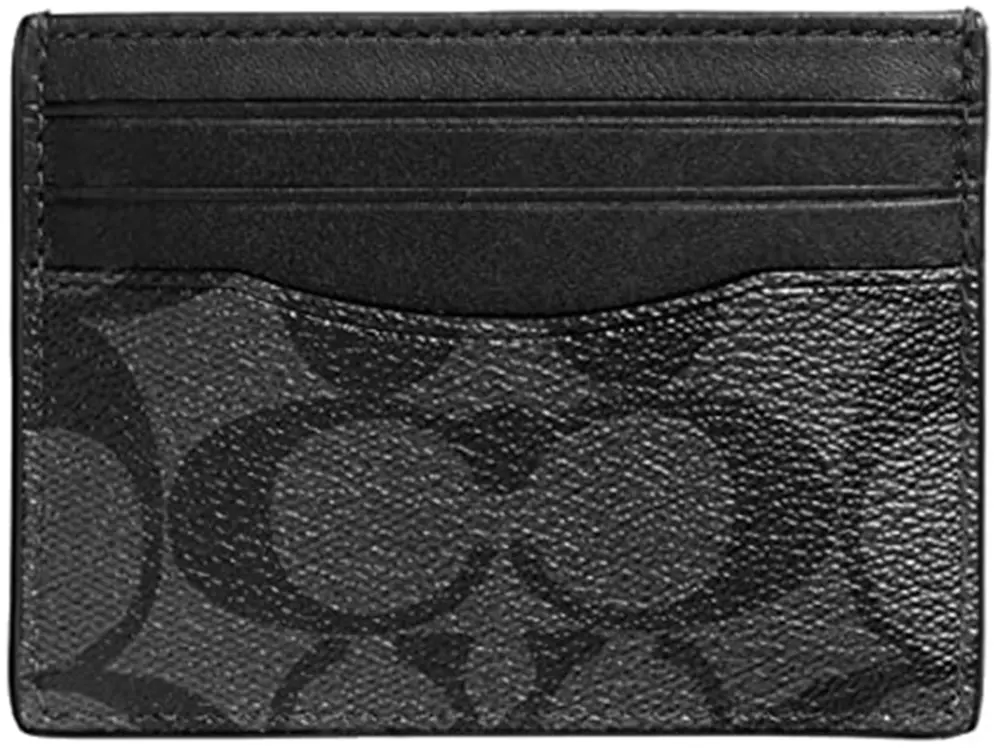 Ví Coach Slim ID Card Case In Signature Canvas Black 805D5BKK2U