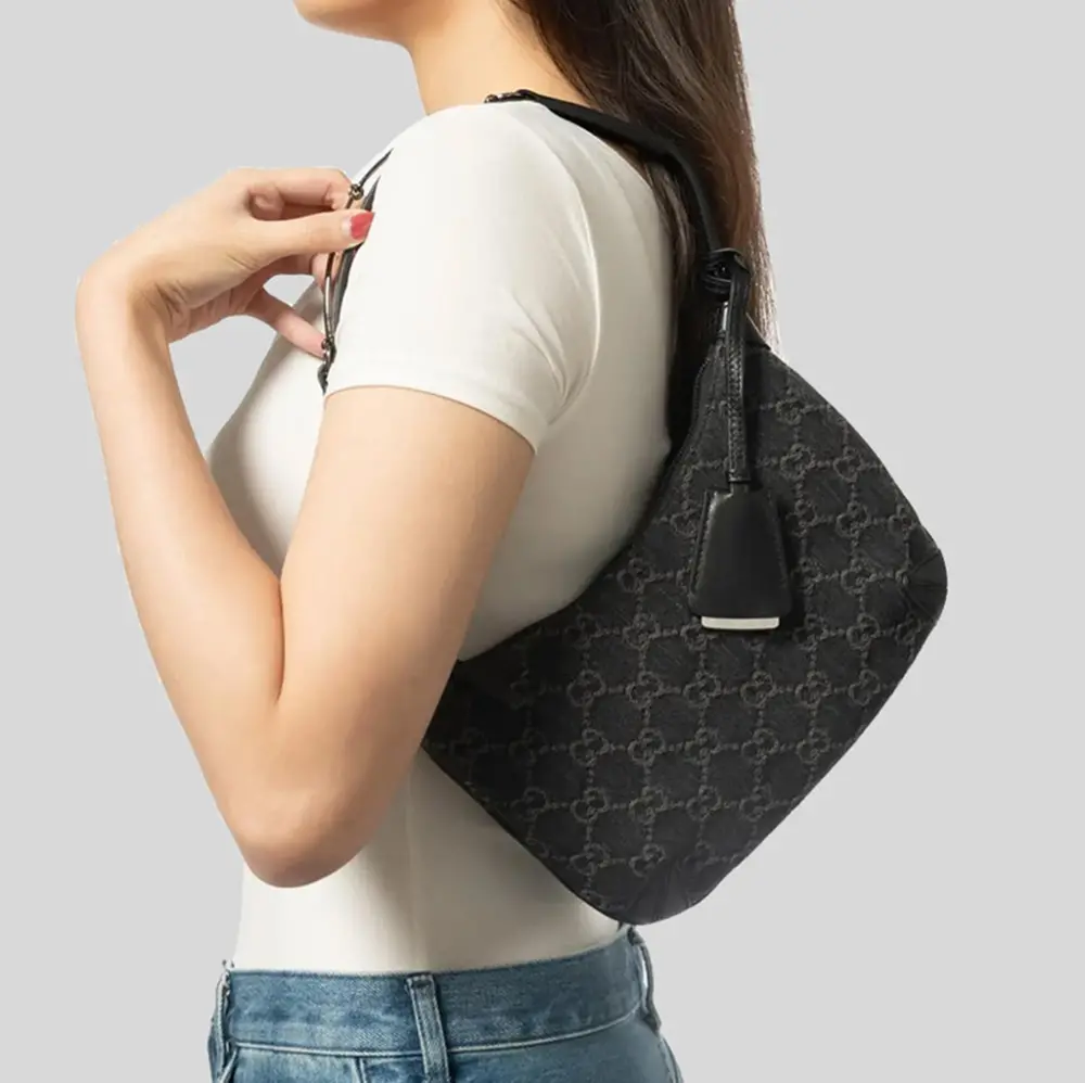 Alternative view of Túi Gucci Horsebit Slim Small Shoulder Bag 'Black' 774719-FACZ1-4952