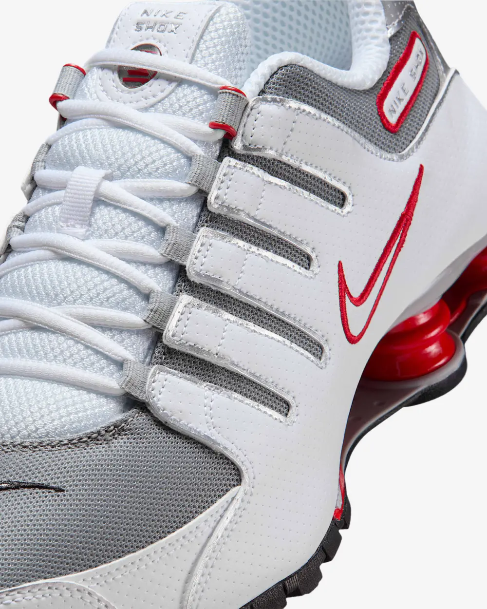 Giày Nike Shox NZ 'White Red Metallic Silver' 378341-104 - Ảnh 5
