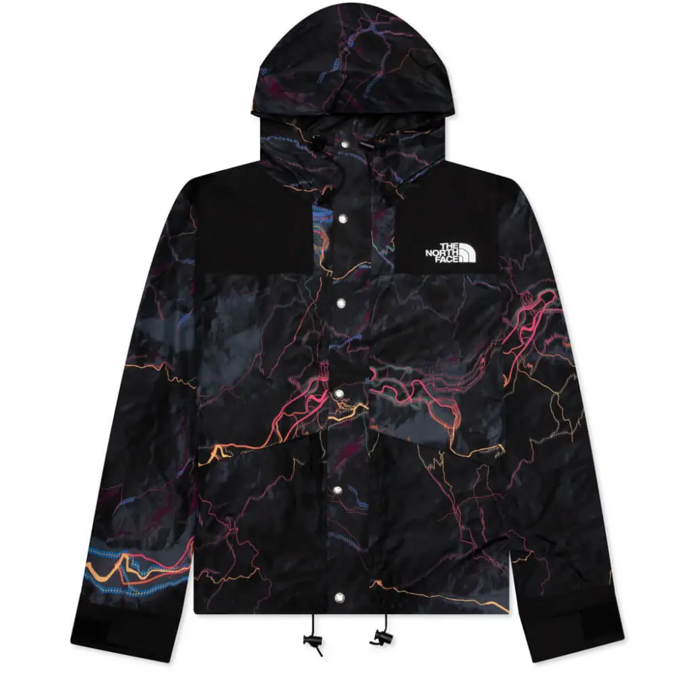 Áo The North Face ’86 Retro Mountain Jacket 'Black Trail Glow Print' NF0A7UR9-IRI