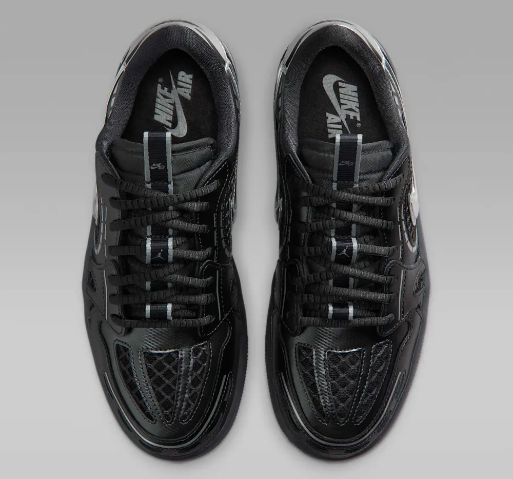 Alternative view of Giày Nike Jordan 1 Low ‘Black Metallic Silver’ HQ2186-001