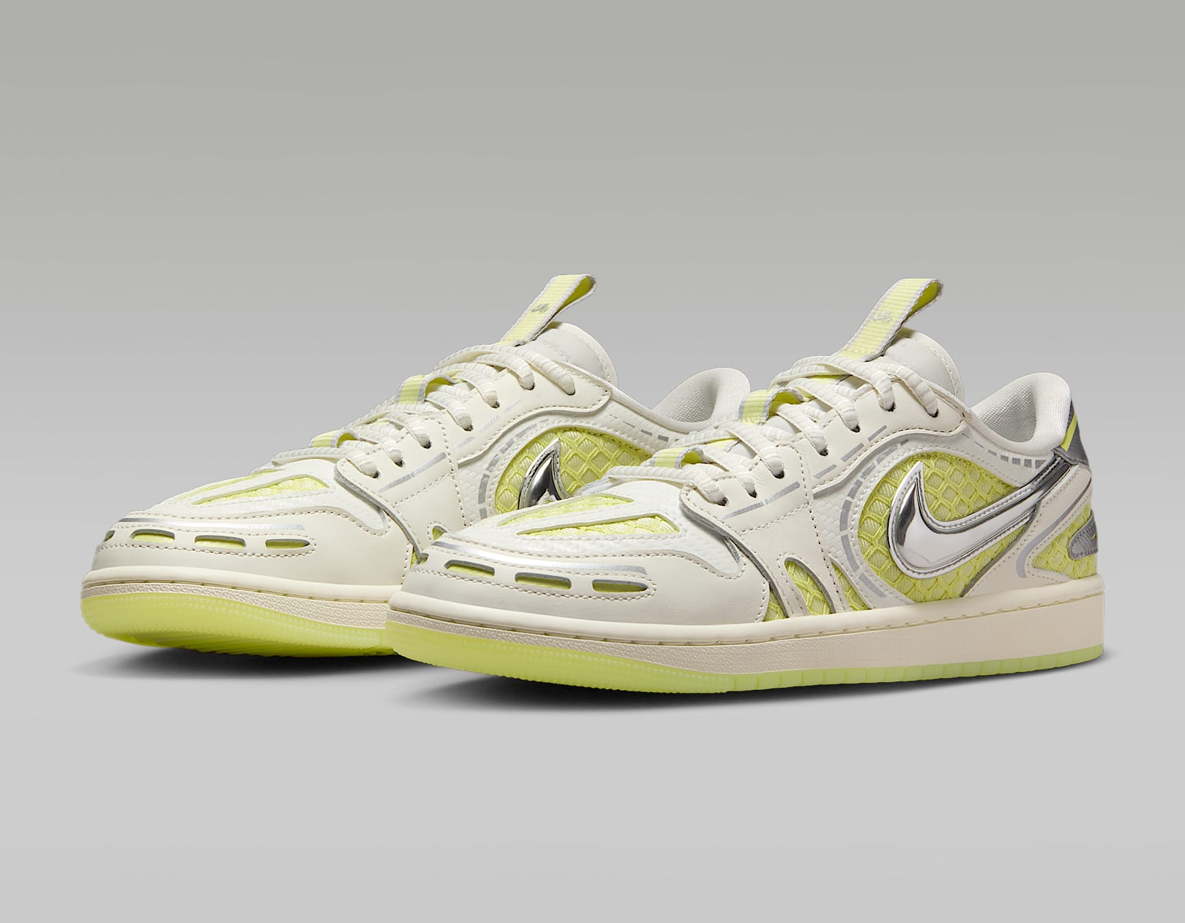Giày Nike Jordan 1 Low ‘Sail Luminous Green’ HQ2186-130 - Ảnh 3