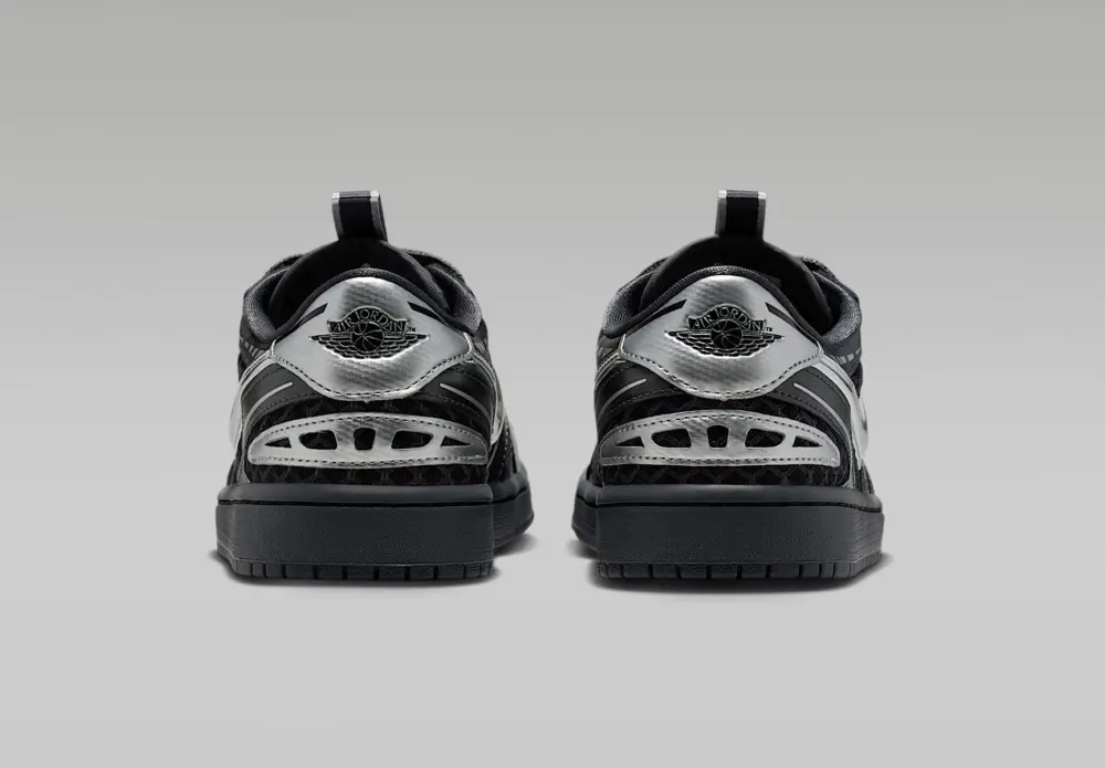 Giày Nike Jordan 1 Low ‘Black Metallic Silver’ HQ2186-001 - Ảnh 4