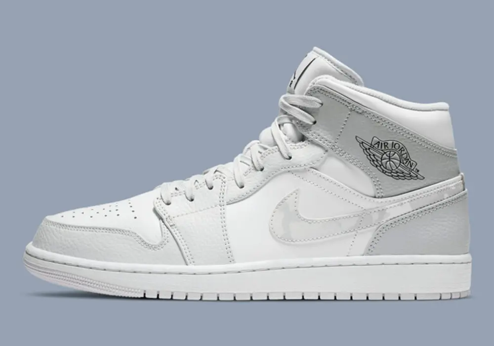 Giày Nike Air Jordan 1 Mid 'Grey Camo' DC9035-100 - Ảnh 4