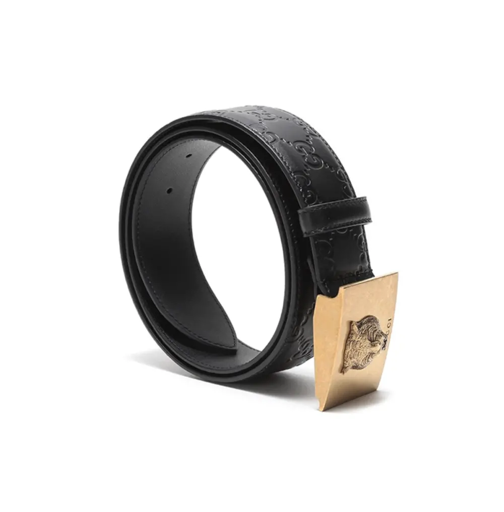 Thắt Lưng Gucci GG Signature Tiger Head Belt 'Black' 429021-CWC1T-1000 - Ảnh 3