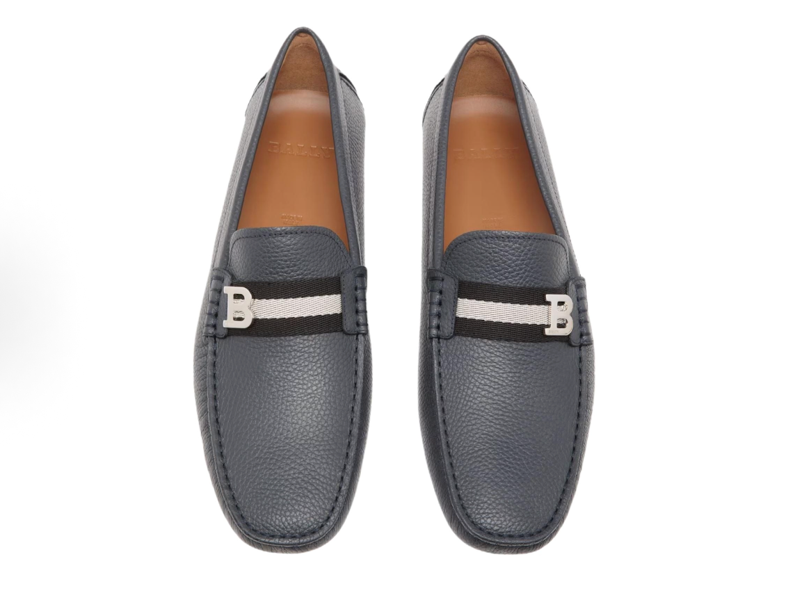Giày Bally Wiliam Calf Grained 'Navy' 6301198 - Ảnh 3