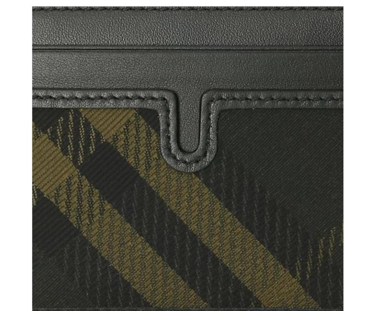 Alternative view of Ví Burberry Check Polyester Card Holder 'Khaki' 80984541