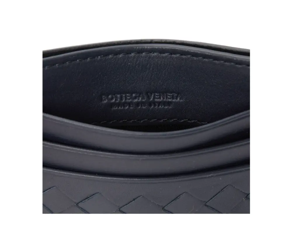 Ví Bottega Veneta Cow Leather Card Holder 'Navy' 522326V47W18836 - Ảnh 4