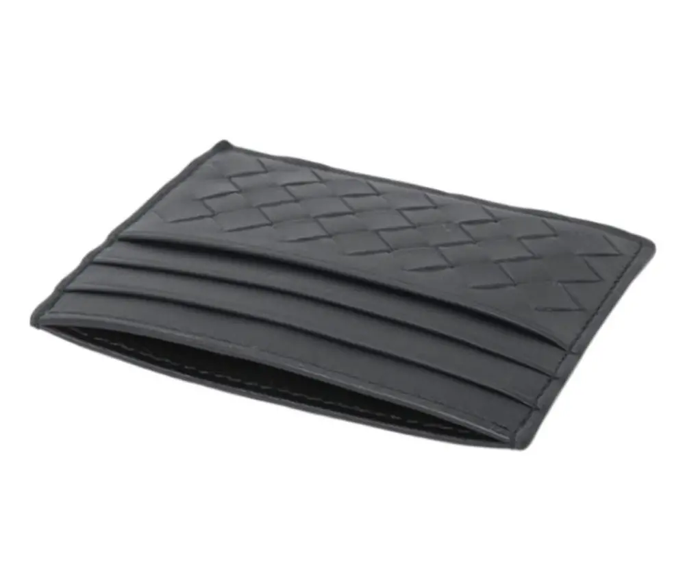 Alternative view of Ví Bottega Veneta Cow Leather Card Holder 'Navy' 522326V47W18836