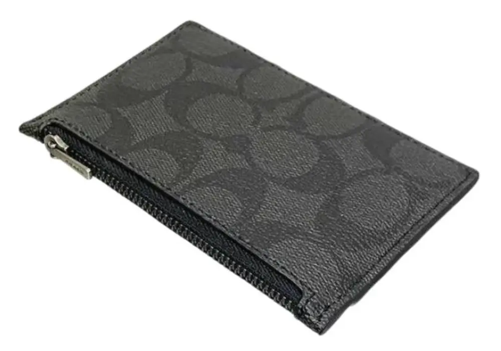Alternative view of Ví Coach Card Case 13 'Black' C4281-QBA45
