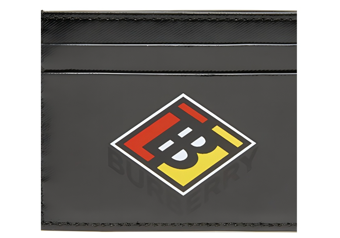 Ví Burberry TB Graffiti Logo Card Holder 'Black' 8021767 - Ảnh 3