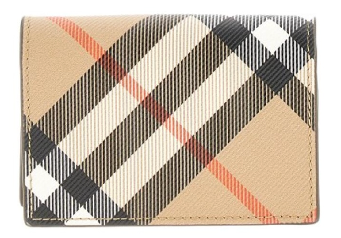 Alternative view of Ví Burberry Classic Stripe Bi-Fold Wallet 'Beige' 8091911