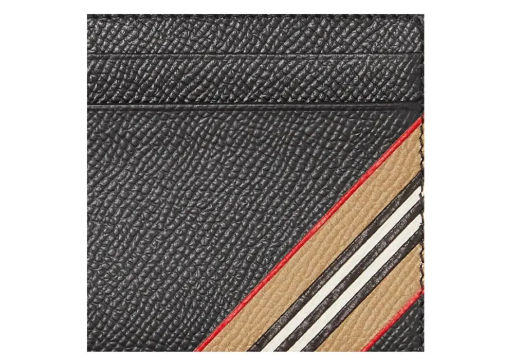 Ví Burberry Grained Leather Card Holder 'Black' 80330741 - Ảnh 4
