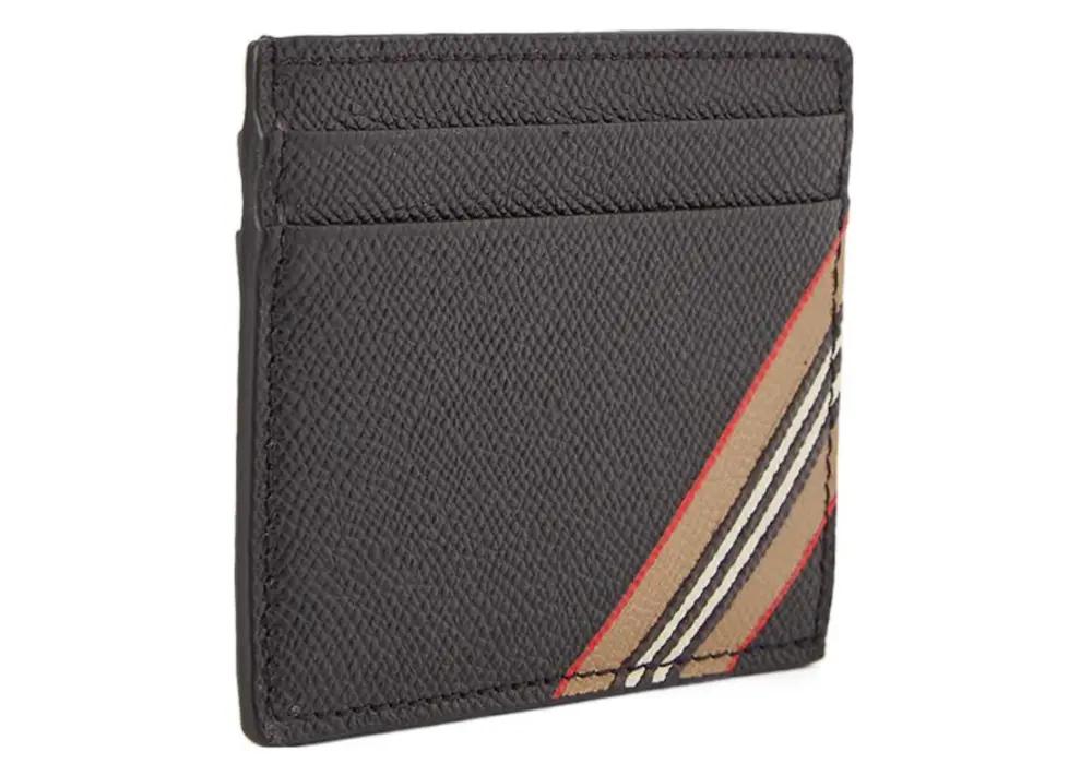 Ví Burberry Grained Leather Card Holder 'Black' 80330741 - Ảnh 3