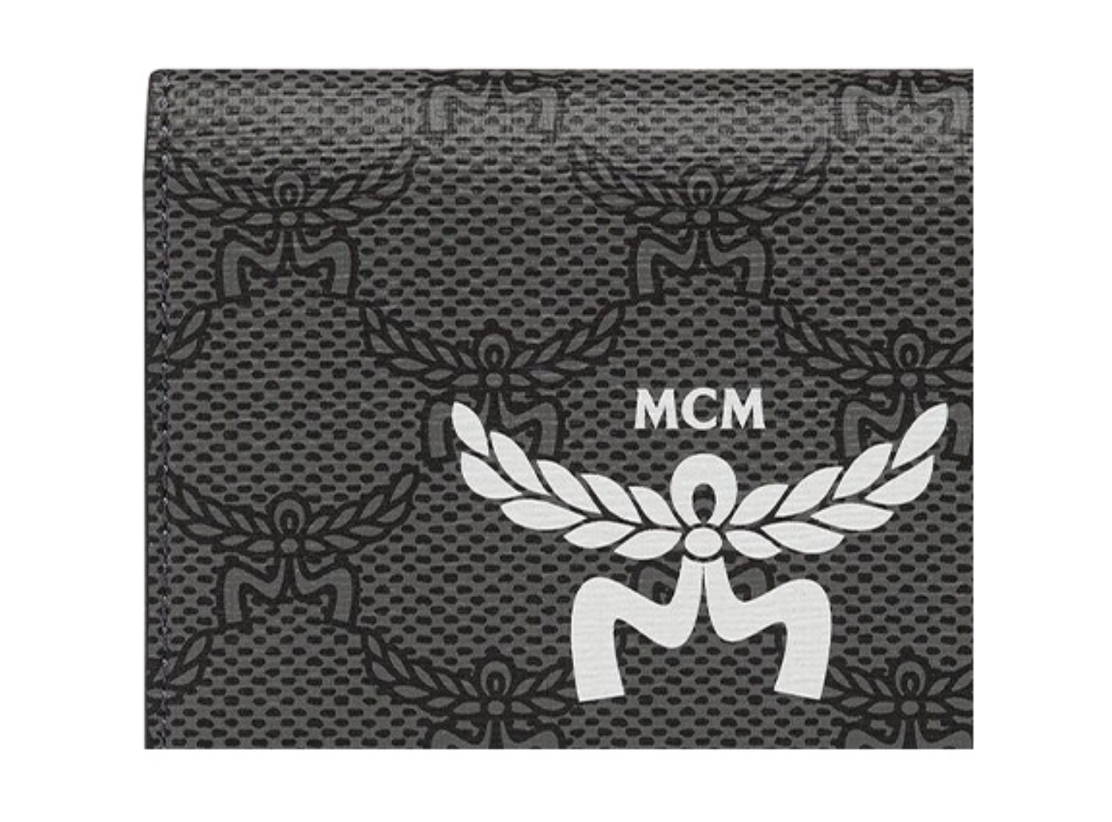 Ví MCM Himmel Lauretos Bi-fold Card Holder 'Black' MXAESAC02ED001 - Ảnh 4
