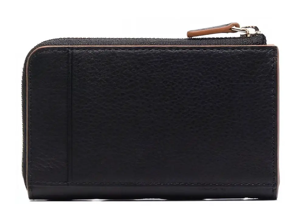 Alternative view of Ví MCM Embossed Zip Card Wallet 'Black'