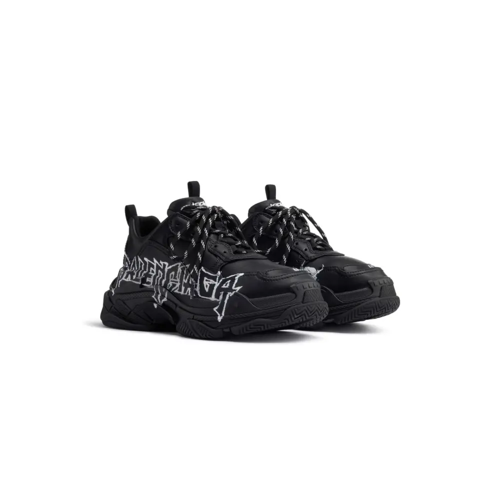 Alternative view of Giày Balenciaga Triple S Trainers Diy Metal 'Black' 536737W2FAY1090