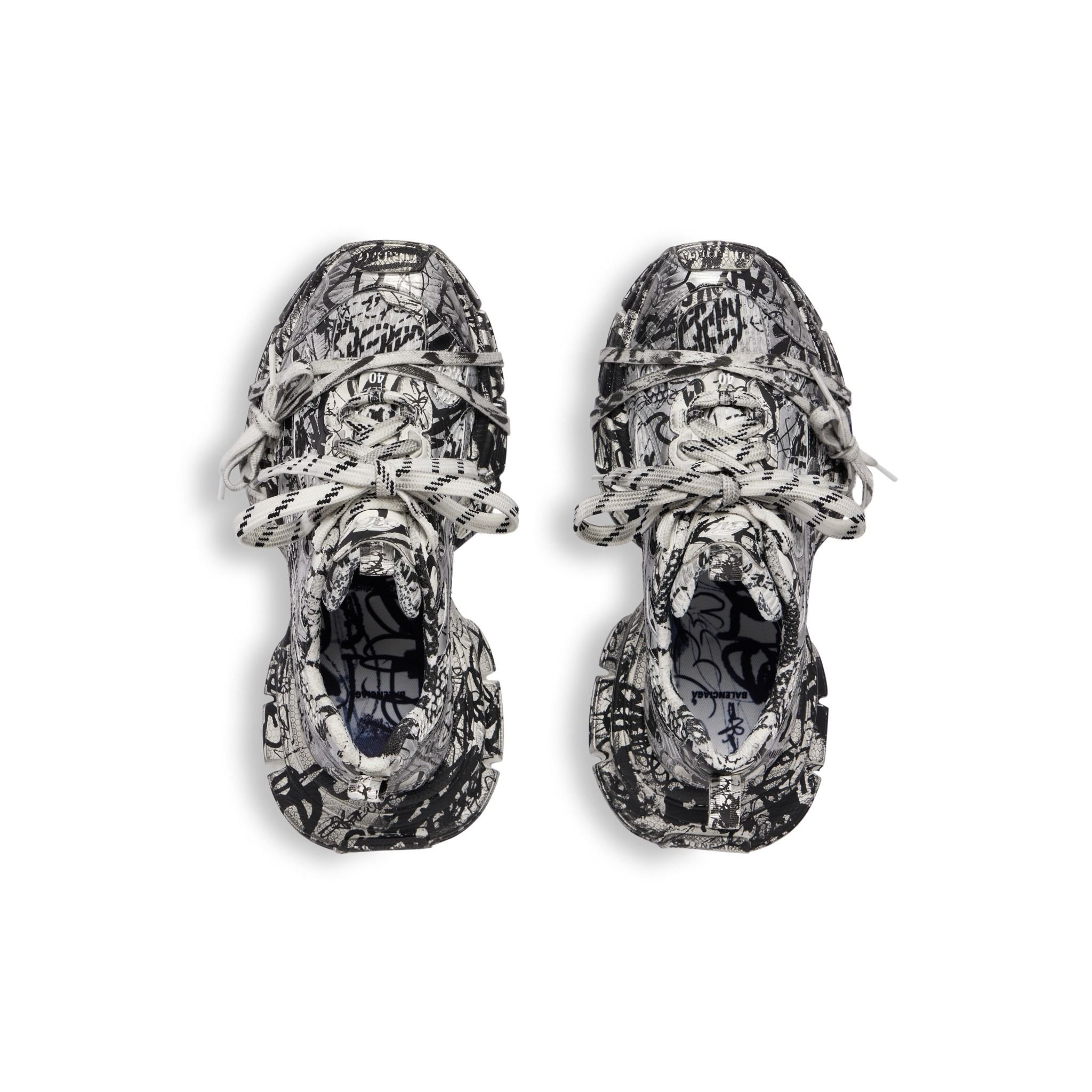 Giày Balenciaga 3xl Extreme Graffiti Trainers 'Black' 734731W2RG39010 - Ảnh 8