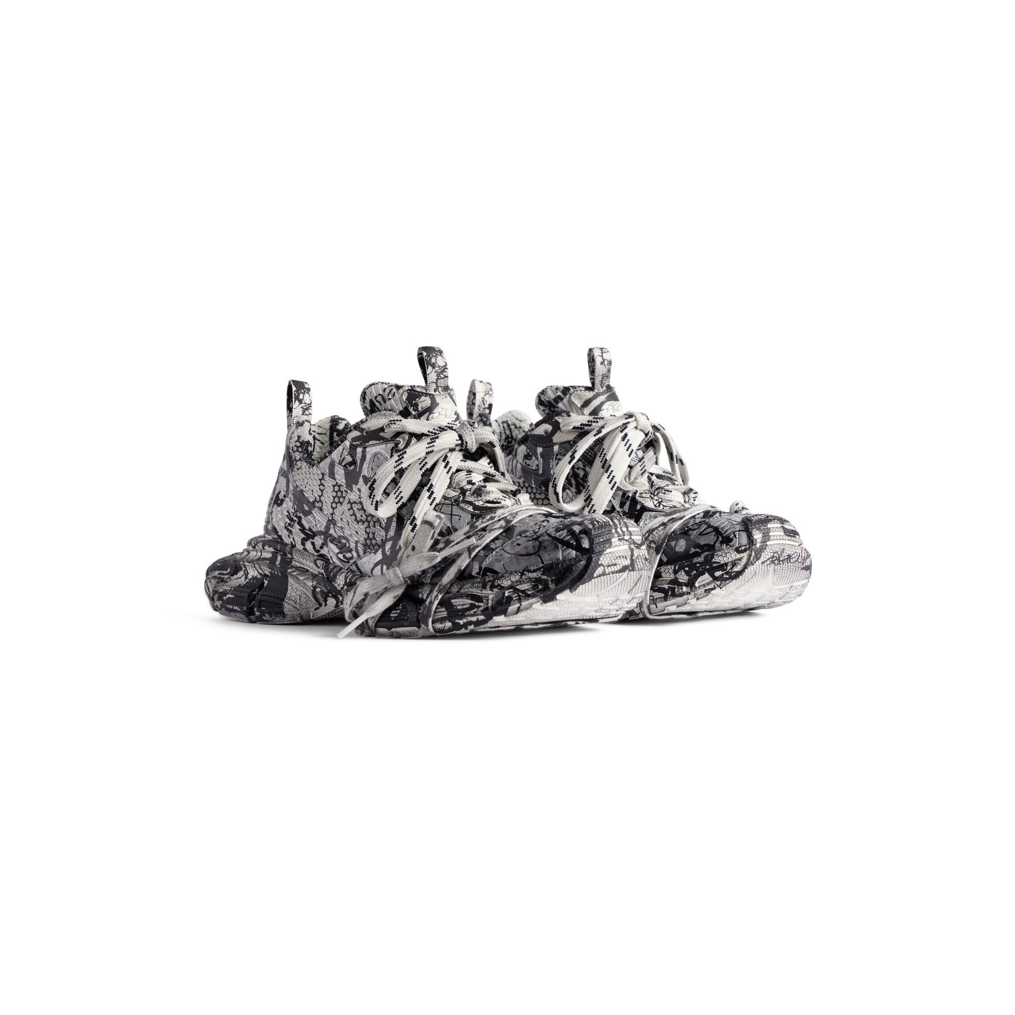 Giày Balenciaga 3xl Extreme Graffiti Trainers 'Black' 734731W2RG39010 - Ảnh 4