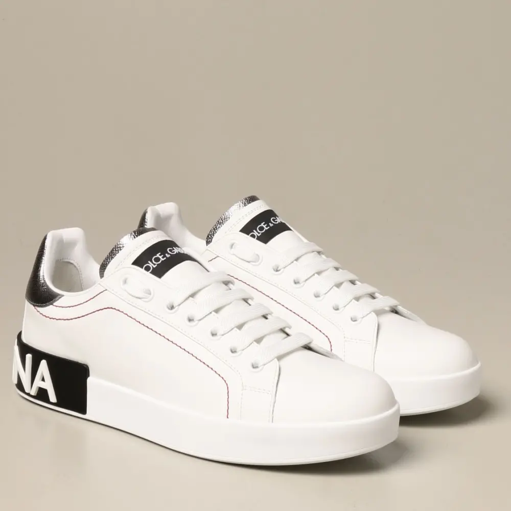 Giày Dolce & Gabbana Calfskin Nappa Portolino 'White Silver' CK1587-AH527-8B441 - Ảnh 5