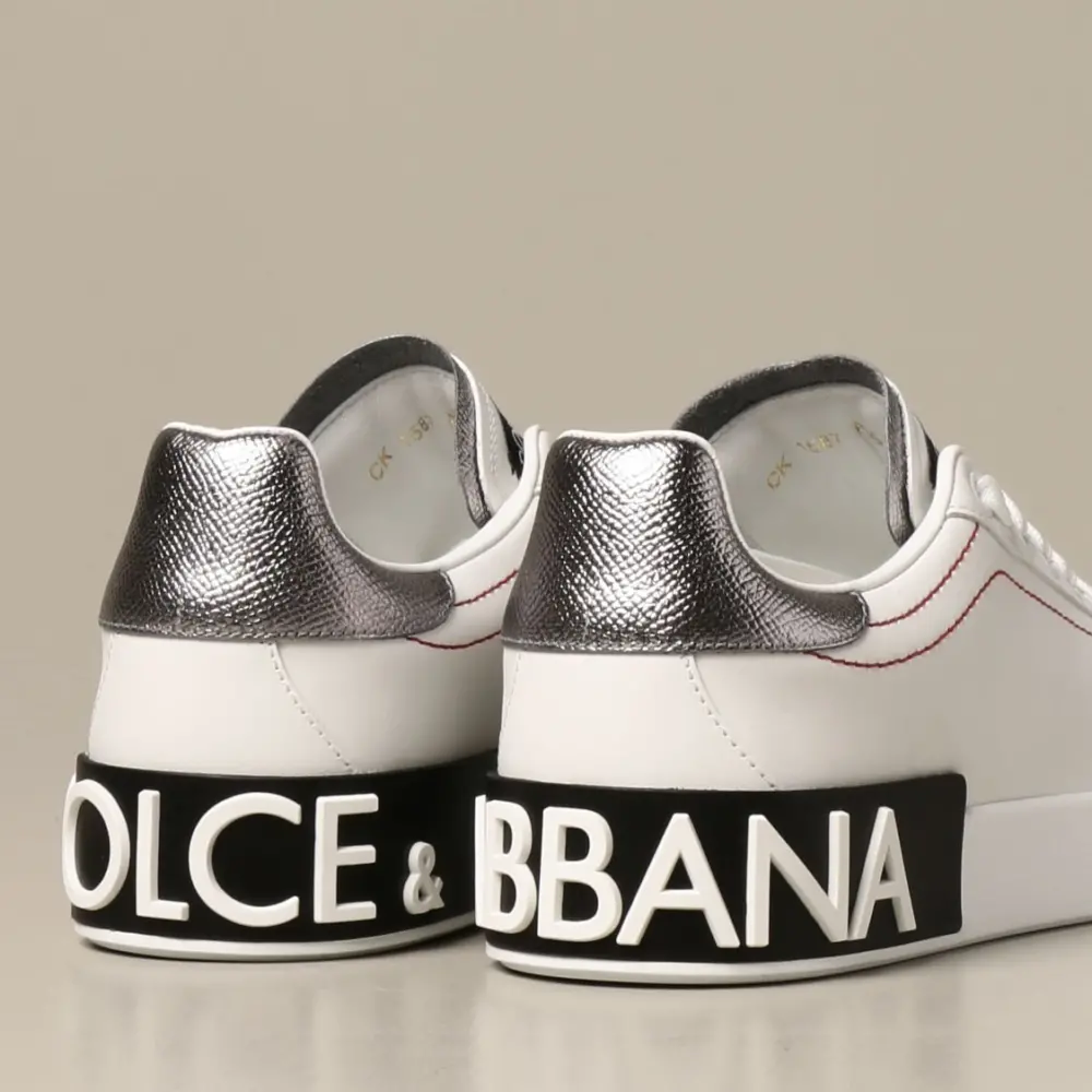 Giày Dolce & Gabbana Calfskin Nappa Portolino 'White Silver' CK1587-AH527-8B441 - Ảnh 4