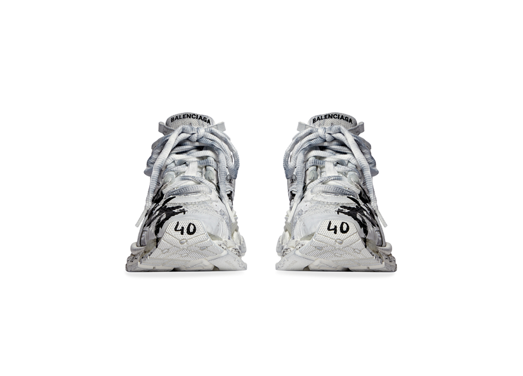 Giày Balenciaga x Adidas Runner Graffiti 'White' 677403-W3RBQ-9010 - Ảnh 4