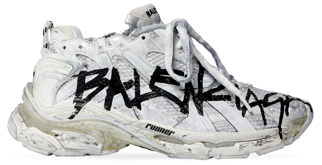 Giày Balenciaga x Adidas Runner Graffiti 'White' 677403-W3RBQ-9010