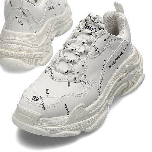 Giày Balenciaga Triple S Sneaker Allover Logo 'White' 536737-W2FA1-9010 - Ảnh 3