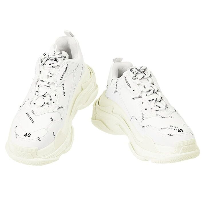 Giày Balenciaga Triple S Sneaker Allover Logo 'White' 536737-W2FA1-9010 - Ảnh 4