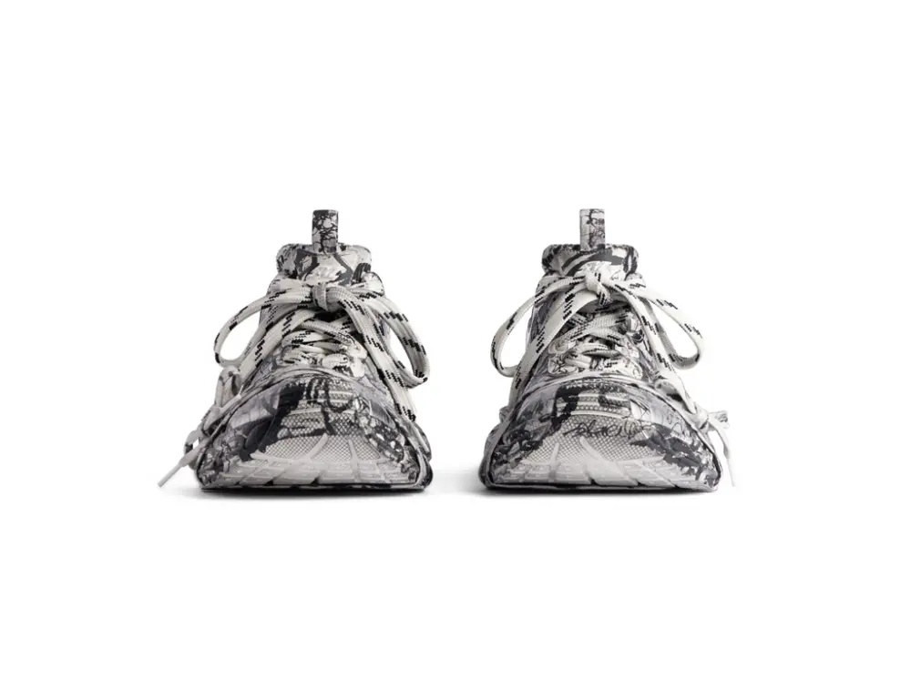 Giày Balenciaga 3xl Extreme Graffiti Trainers 'Black' 734734W2RG39010 - Ảnh 5