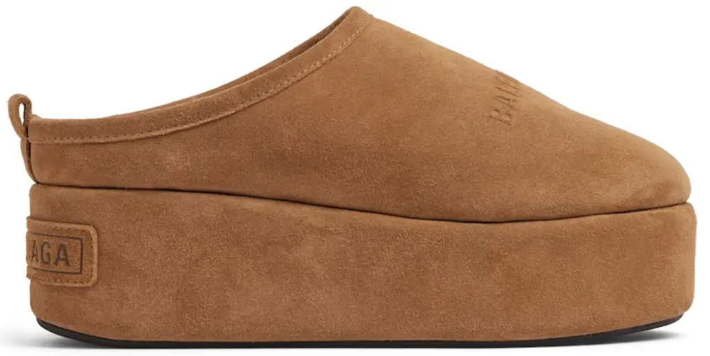 Giày Balenciaga Alaska Soft Platform Mule 'Brown' 825258WBFC12200